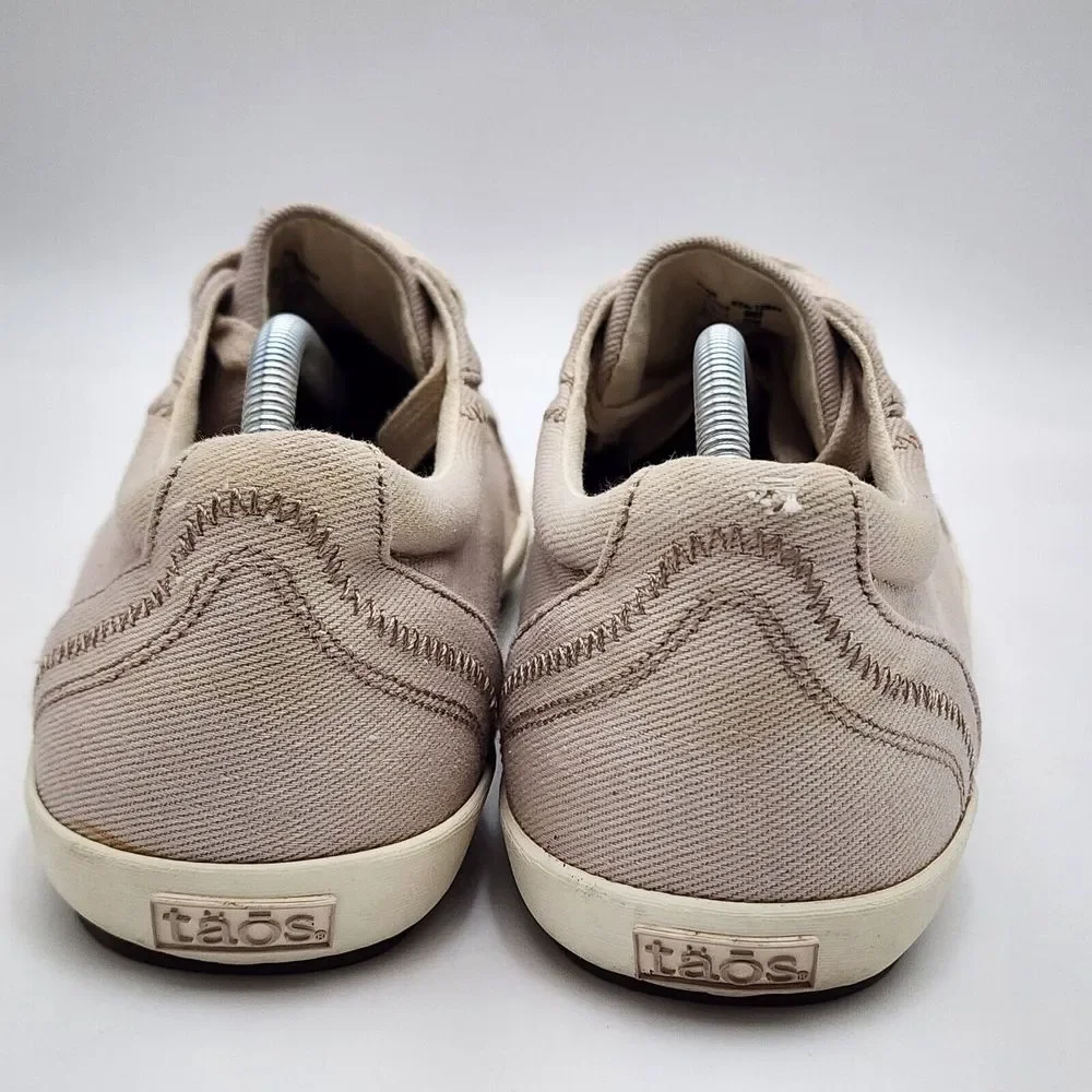 Women's‎ Sneakers Taos Star Khaki Canvas Casual Walking Shoes 10 Comfort READ